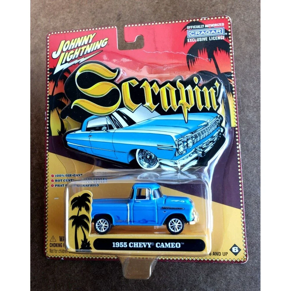 2003 Johnny Lightning 1955 CHEVY CAMEO SCRAPIN’ Blue Chevrolet Pickup Truck 1:64
